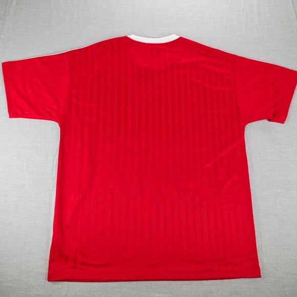 Adidas Original Trefoil Adicolor PolyTee Shirt Men Size L IM9458 Red NWT Scarlet - Picture 2 of 9